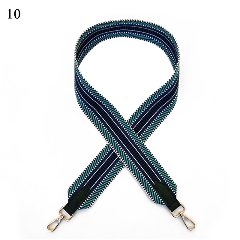 Mode Streep Vrouwen Handtas Handvat Schoudertas Riem Multicolor Etnische Stijl Gouden Gesp Zak Riem Tas Accessoires 105cm: 10