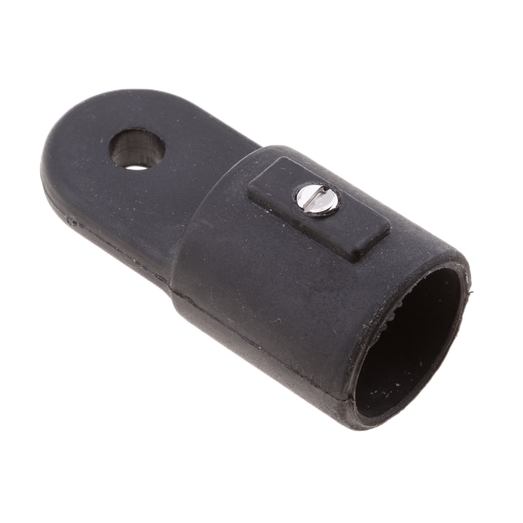 7/8 inch 3 Bow Bimini Top Fittings Hardware Set - Boat Jaw Slide, Cap Eye End, Deck Hinges - Black Nylon