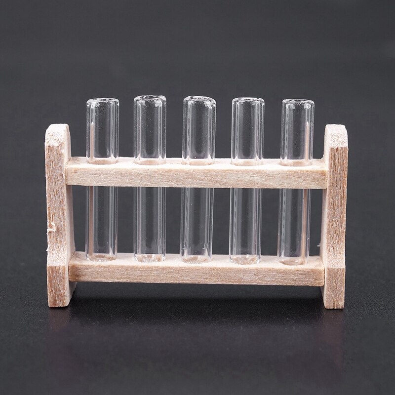 Puppenhaus Miniatur 1:12 Spielzeug Labor Reagenzglas Rack Set L 3YRYU 