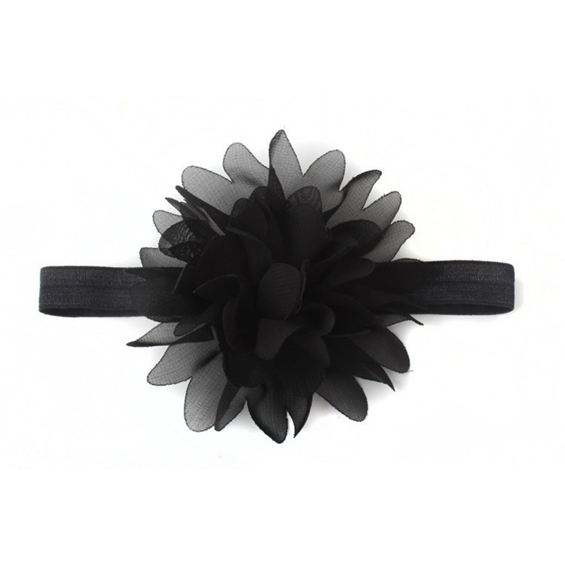 Schattige Baby Meisje Hoofdbanden Leuke Bloem Haarband Baby Tulband Elastische Baby Haaraccessoires Haarband: style 2 black