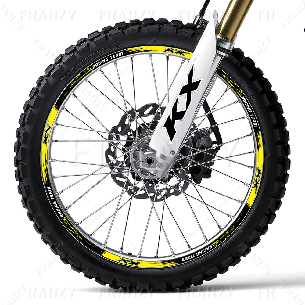 Adesivo para roda de motocicleta, decalque refletivo para aro, fita listrada para kx 250 450 500 125 250x 450x kx250f kx450f 50 anos