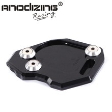 Extension en aluminium de béquille de plaque d'agrandissement de support latéral de moto de CNC pour BMW F800GS 08-16