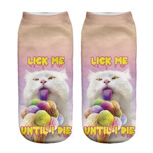ZHBSLWT 3D Print Animal Sphynx Cat Women Socks calcetines Casual Cute Character Low Cut Ankle Socks Multiple Colors Harajuku: 7