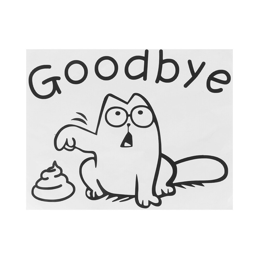 Toilet Seat Sticker Decal Cats Face Mural Bathroom Toilet Restroom Sticker Classic Cartoons Decoration Goodbye Potbellied Sticke