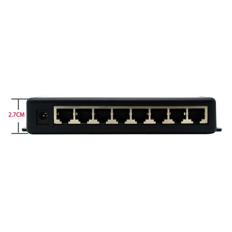 AMS-8 Ports Poe Injector Poe Splitter for Cctv Network Poe Camera Power Over Ethernet Ieee802.3Af