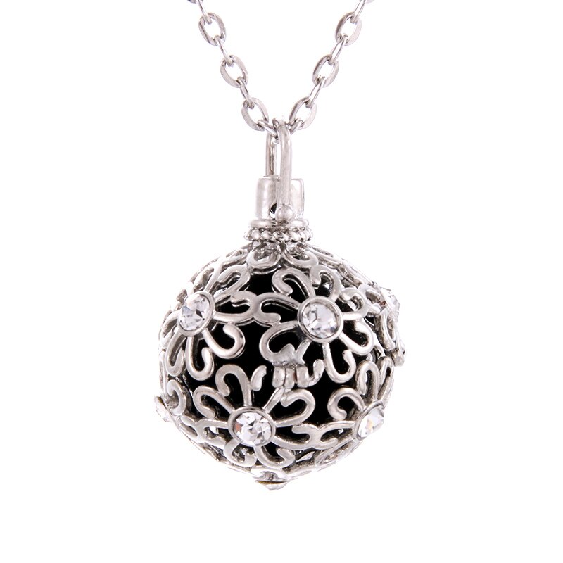 Arbre de vie cage d'aromathérapie diffuseur collier médaillon pendentif parfum huile essentielle collier médaillon d'aromathérapie Cage de perles: 4