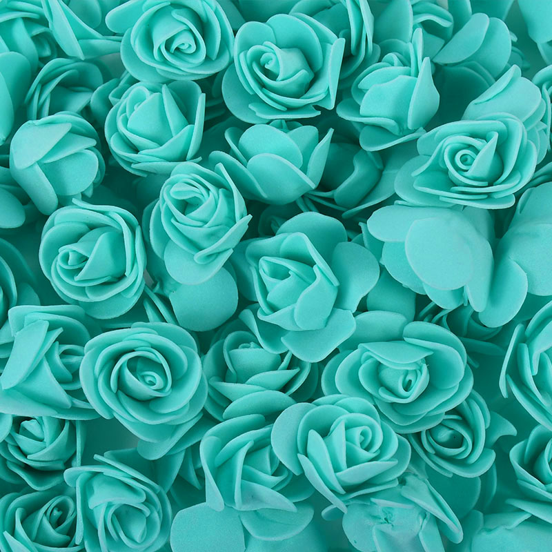 100/300Pcs 3cm Foam Rose Artificial Flowers Head Teddy Bear Roses Handmade DIY Decoration Wedding Valentines Day Home Decor