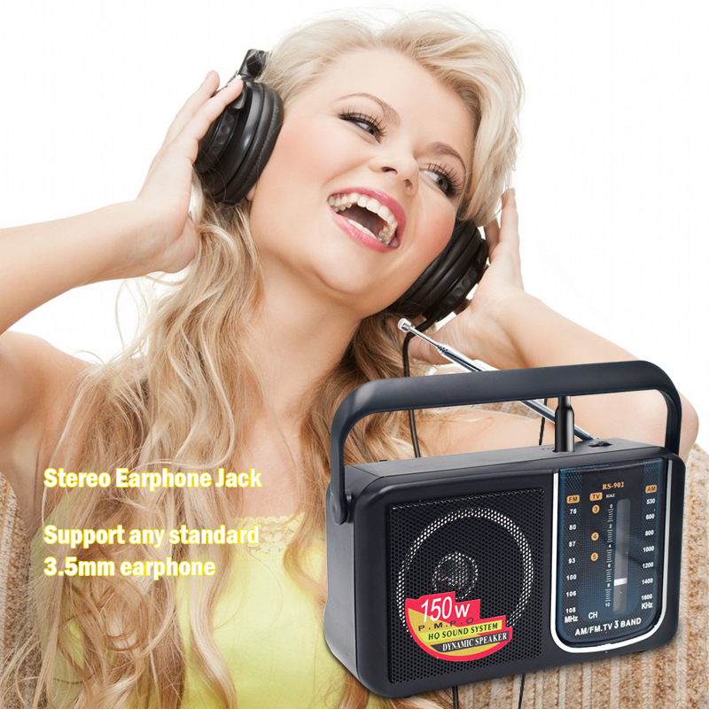 RS-902 Radio AM FM Battery Operated Portable Radio Best Reception Longest Lasting For Emergency Hurricane Running Walking radio