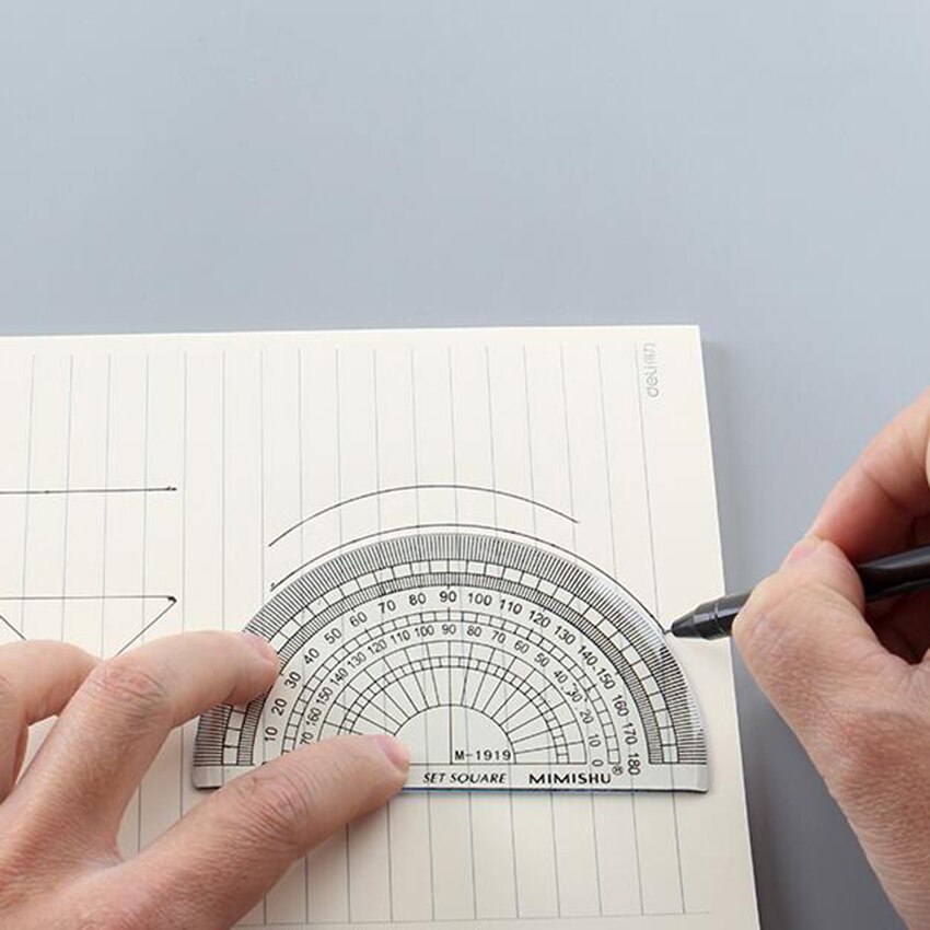 4Pcs=1Pack students drawing school supplies Set square triangle ruler plastic protractor/four sets