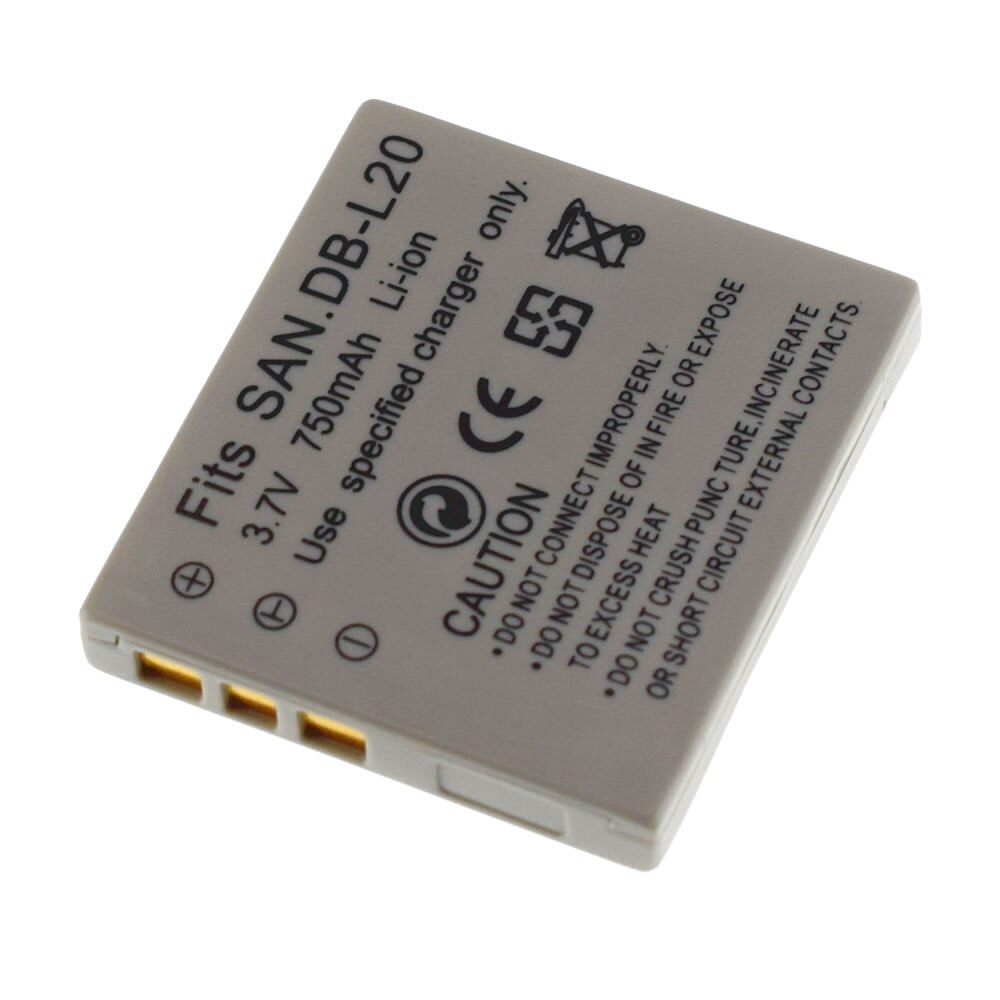 4x Batterij DB-L20 L20A L20AU Voor Sanyo Xacti Digitale Camera 'S Camcorders Vpc CA6OR CA65 CA8 CA9 CG6 CG9 CG65 E1 e2 E6