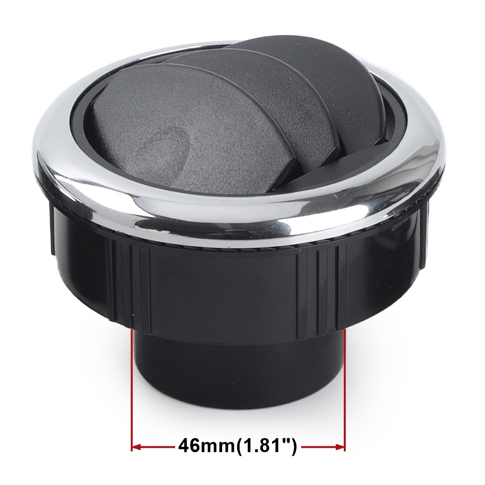 80MM Universele Knop Type Rotatie Luchtuitlaat Vent Auto Vent Dashboard Airconditioning Vent Deflector voor Camper Caravan Truck: Goud