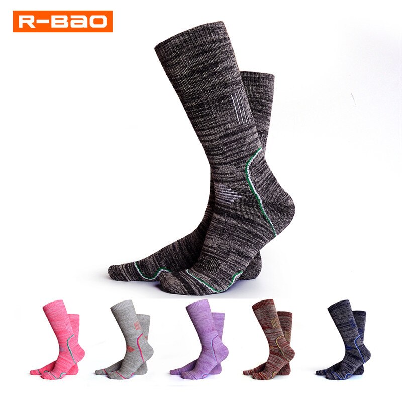 R-BAO Warm Sports Socks Men Thickening Alaska Terry Thermo Sock Skiing Outdoor Thermal Sock High Warmth Snow Hiking Sport