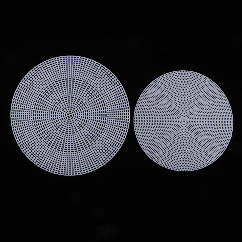 2Pcs Round Plastic Canvas Shapes Circles Sheets for Embroidery Crafting