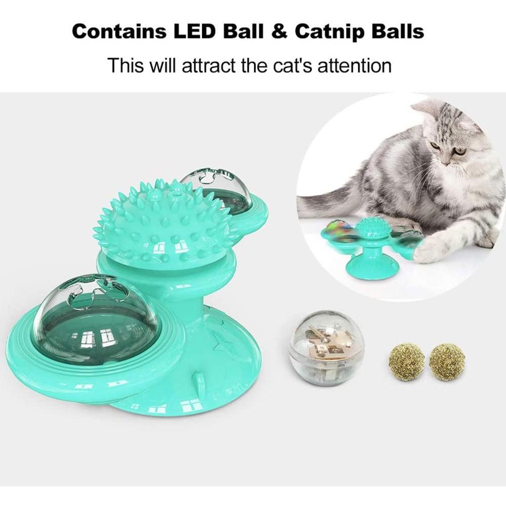 Katte vindmølle legetøj hvirvlende kattespil pladespiller kat legetøj drilleri interaktivt legetøj massage kløende kildre kæledyr legetøj kæledyrsforsyning