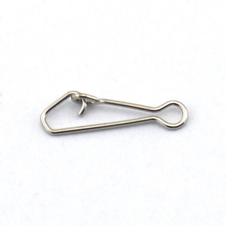 50pcs/pack Brand Fishing accessories QL Hooked Snap Swivel Stainless Steel Fishing Swivels Hook Lure Connector Fish Tackle