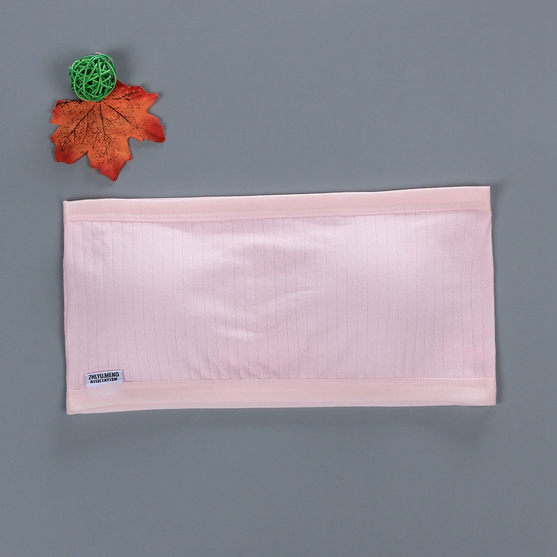 Top sem alças para meninas adolescentes roupa interior invisível para meninas adolescentes lingerie de verão sutiã invisível bandeau: Pink