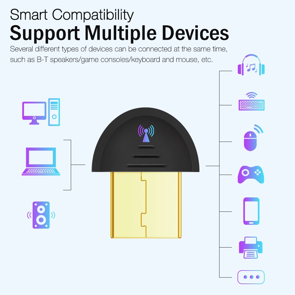 Wireless USB Bluetooth Adapter 5.0 4.0 2.0 for Computer Bluetooth Dongle Bluetooth 4.0 PC Adapter Bluetooth Receiver Transmitter