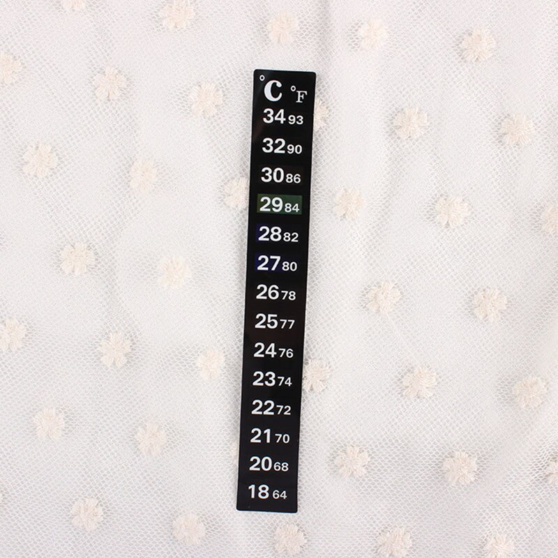 Fish Tank Aquarium Thermometer Temperature Strip Stick-on Degree Celsius Fahrenheit Display I88