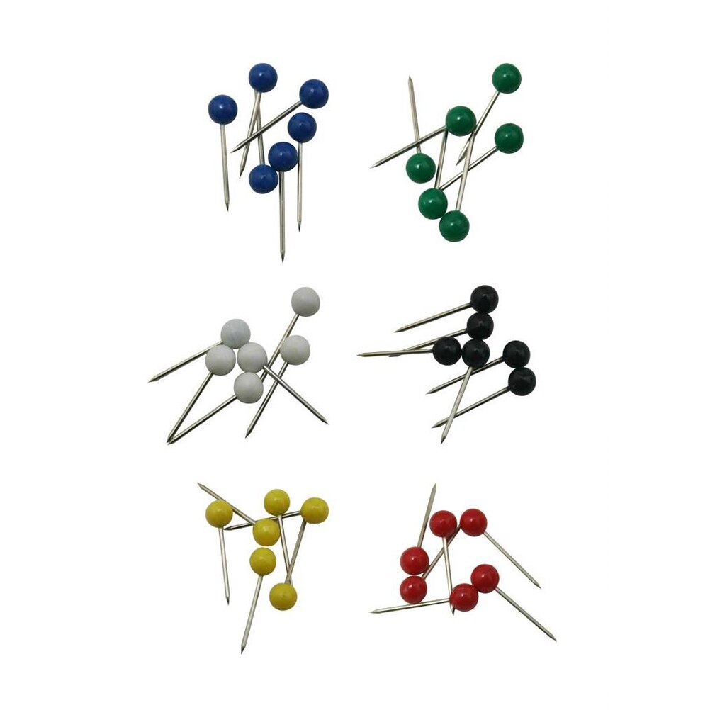 300pcs Mixed Color 0.16-inch Diameter Small Head Map Tacks Small head map tack