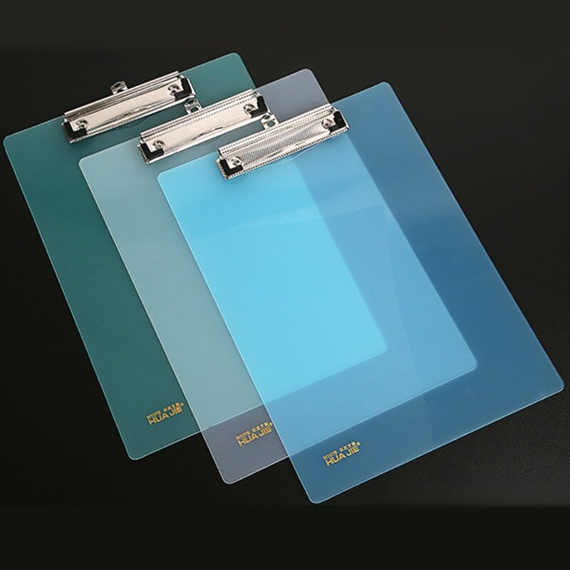 A4 Translucent Plastic Clipboard Bill Clip Mat Writing Splint Hanging Folder Painting Pad Board School Office Business Supply