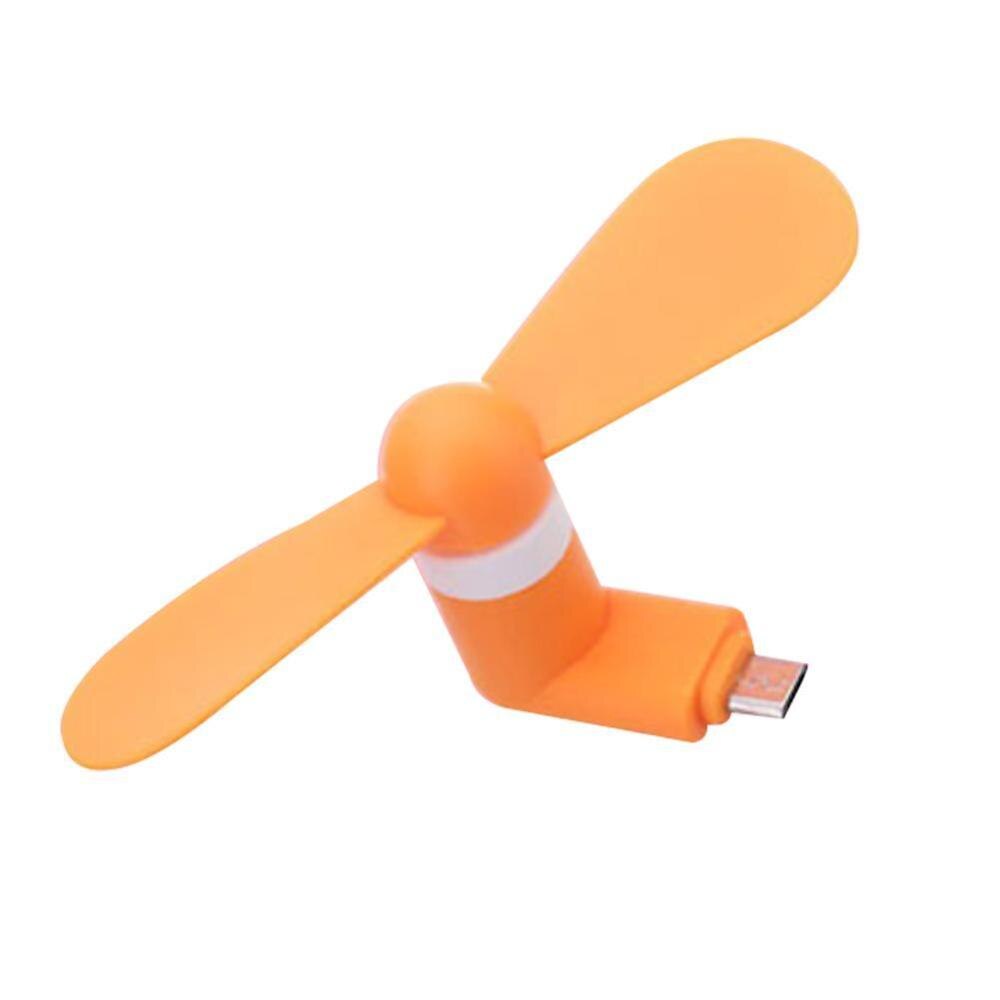 Usb mobil liten fläkt strömkylning minifläkt resor bärbar dator tangentbord dator skrivbord flexibel: Orange