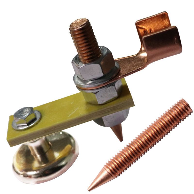 Strong Magnetic Ground Clamp Connector with Conductive Rod Stud for Welding B0KC: G