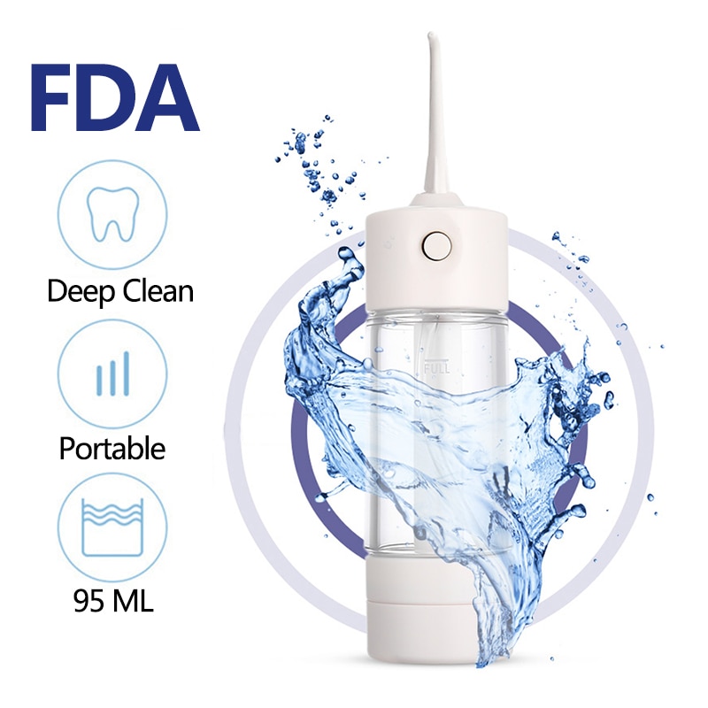 Oral Irrigador Dental Portable Pull Type Water Flosser Jet Waterpulse Dental Teeth Cleaner Non-electric Waterflosser LV190S