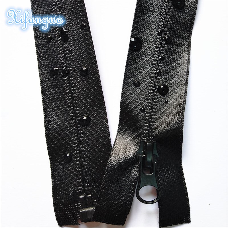 5pcs 5# Nylon Opening TPU Waterproof Zipper Black 70CM-100CM