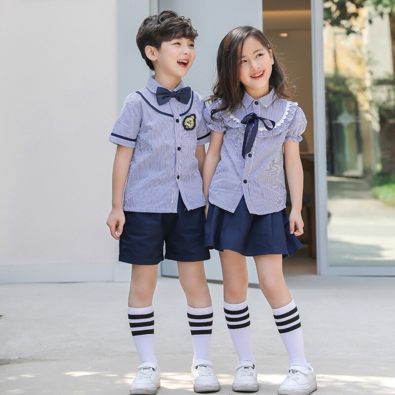 Student Uniforms Japanese Style School Uniform Uniformes Para Porrista School Girl Costume Cheerleader Uniform: with skirt / 150cm
