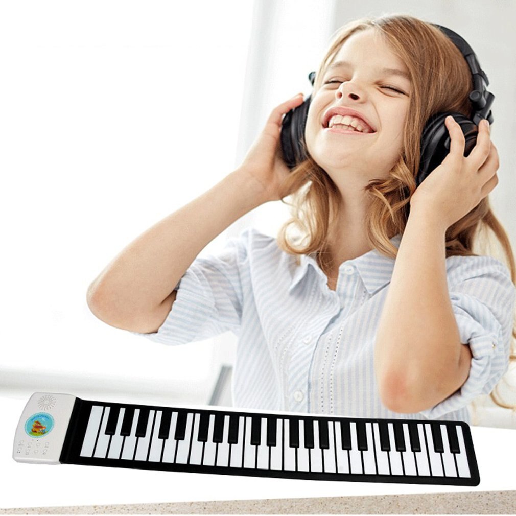 Portable 49-key Early Childhood Education Multifunctional Musical Instrument Hand-rolled Piano