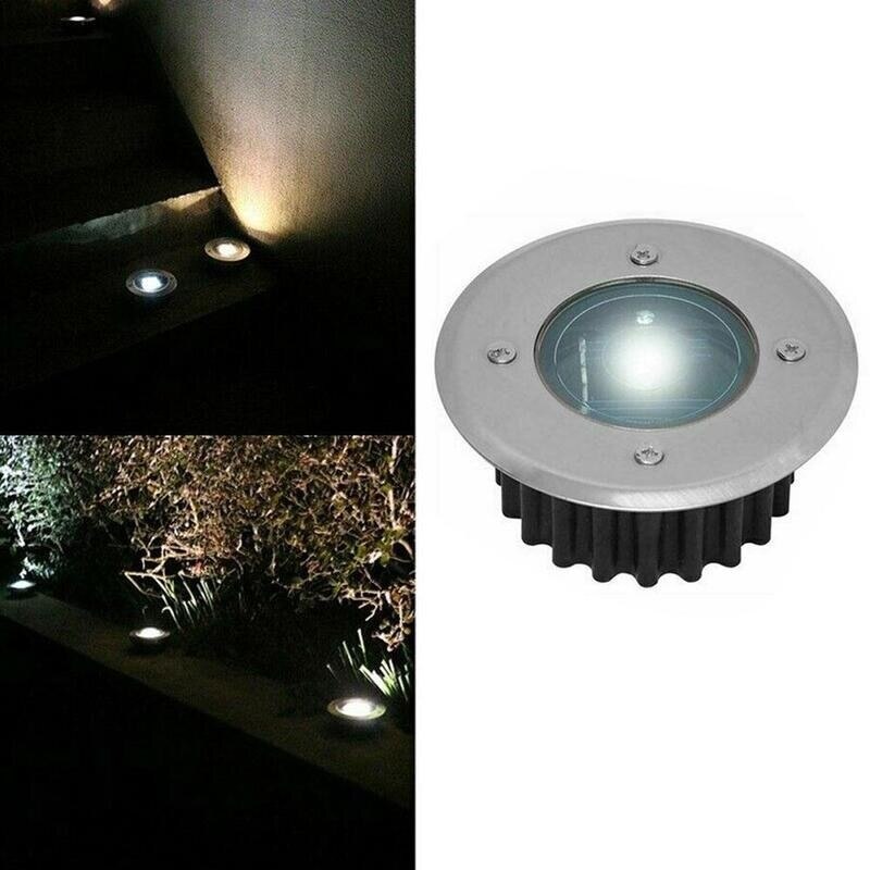 Solar Energy Deck Light Waterproof Led Light Garden Underground Ip44 Outdoor Buried Garden Path Spot Recessed Inground Lighting