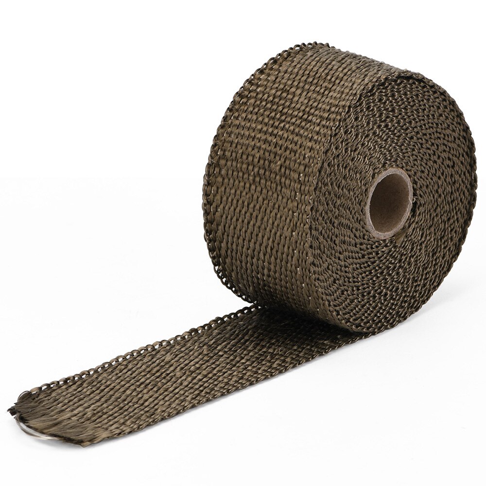WLR RACING - 5M Premium Exhaust Heat Wrap Manifold Wrap Titanium Lava Fiber + 4 pcs Ties WLR1905T