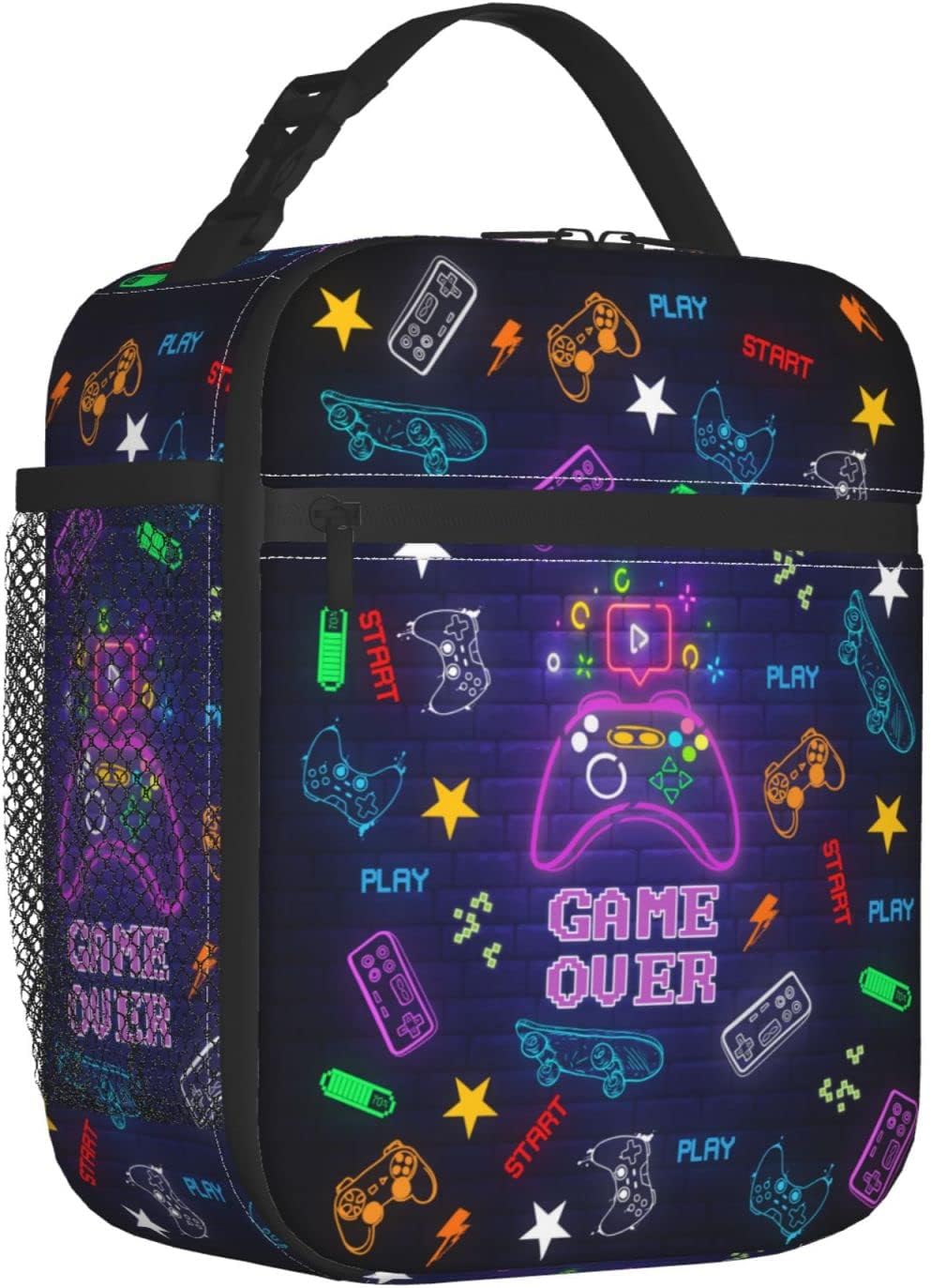 Game Gamer Lunch Box Lunch Bags Insulated Leakproof Lunch Bag for Men Boys Reusable Handbags Thermal Cooler Bento Tote Bag