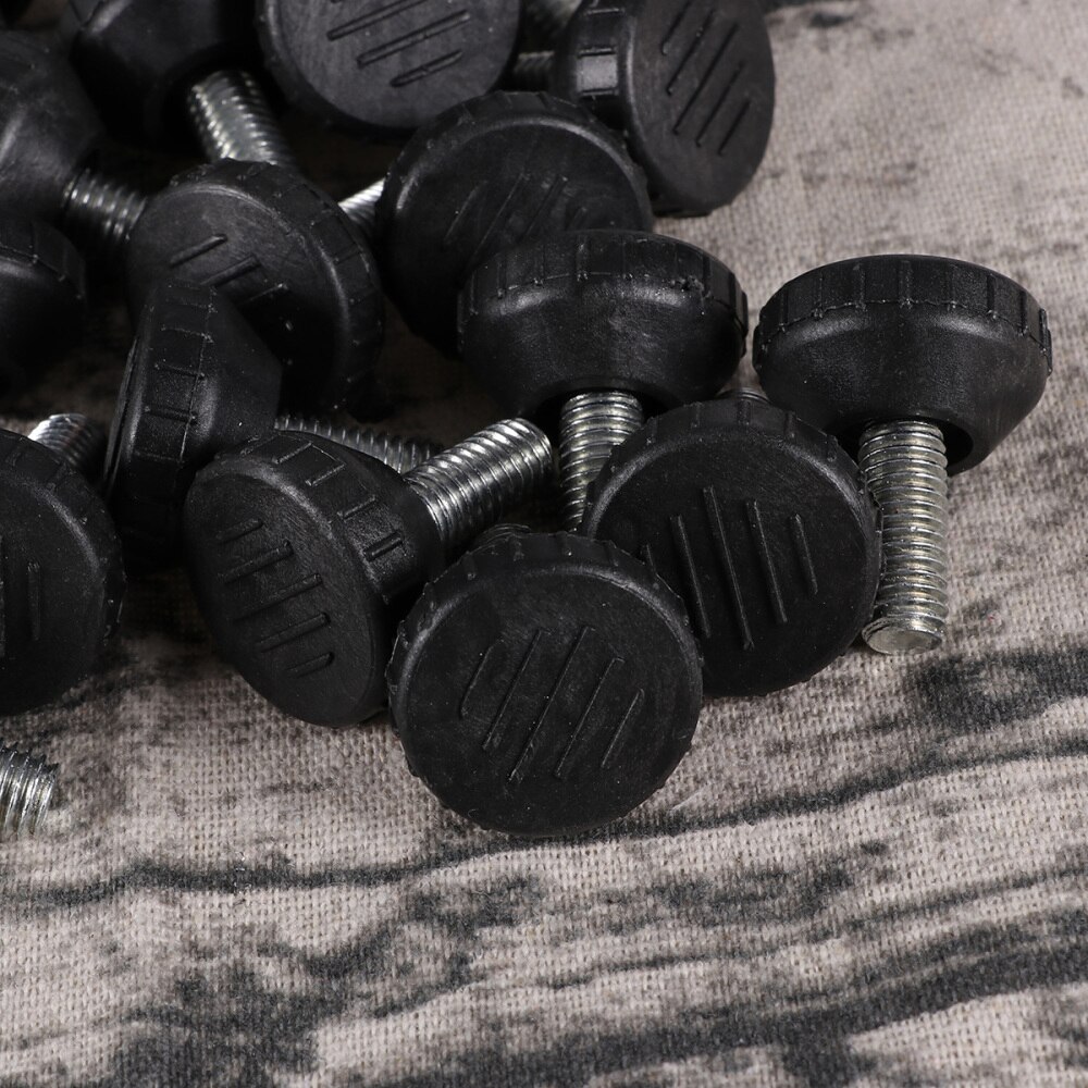 20 stk nivelleringsfot  m8 x 25mm stk jern justerbar unik nivelleringsfot glidepute sofaben til stol møbel bord hjem