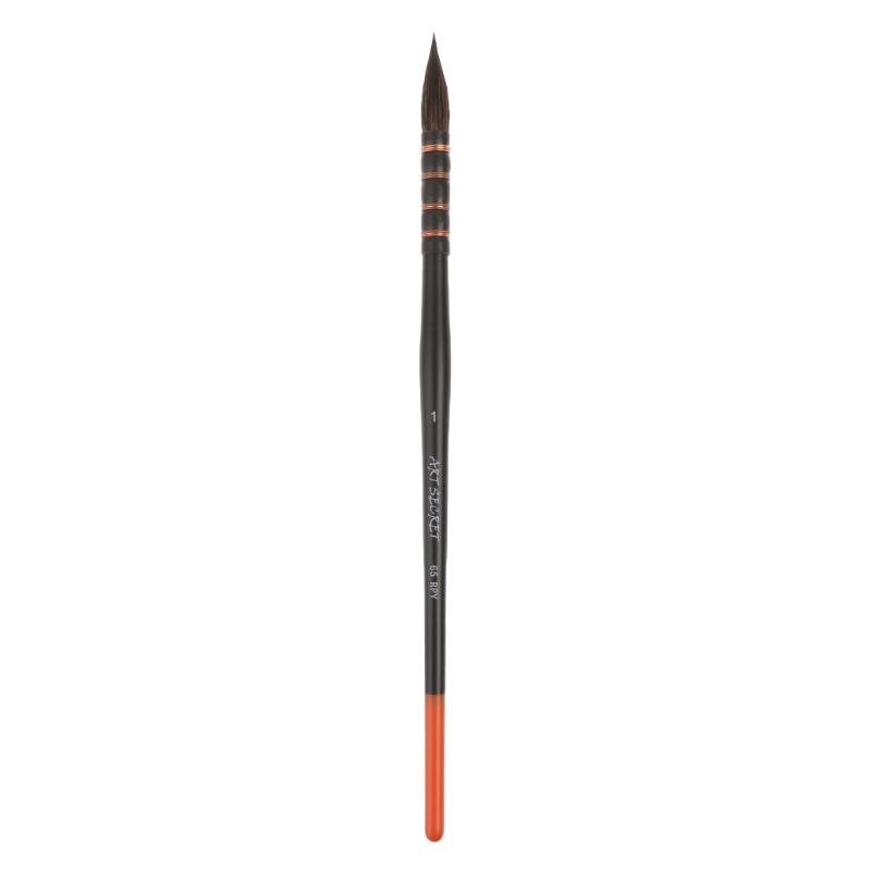 Pincel de madera para pintar con pelo de ardilla, pincel de acuarela, suministros artísticos, dibujo de pintura: 1