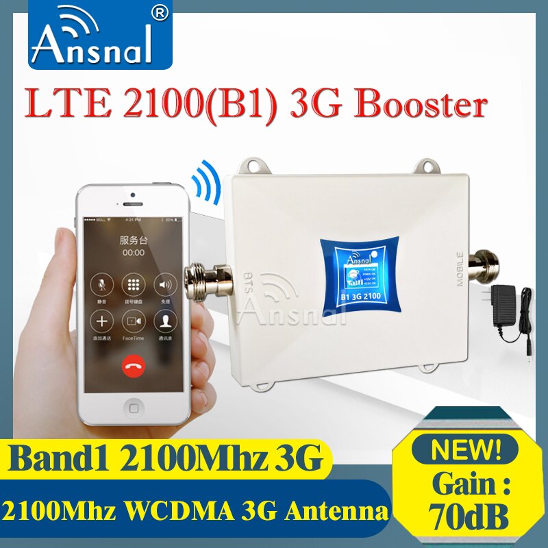 Big 2100Mhz 3G Cellular Signal Booster 2100Mhz 3G NetWork Cellphone Repeater LTE 2100 GSM Repeater 3G Cellular Amplifier: 1PCS Booster