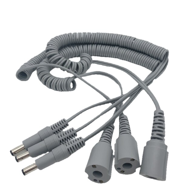 30K Nail Boor Handstuk Cord Power Cable 3pin 5pin Dc Voor Elektrische Nail Boor Handvat Touw Sterke Machine Accessoires: 3pcs DC