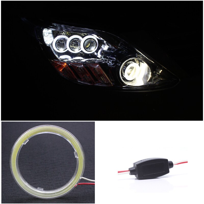 1 pair Car Angel Eyes Led Car Halo Ring Lights Led Angel Eyes Headlight for Car Auto Moto Moped Scooter Motorcycle DC 12V 3W
