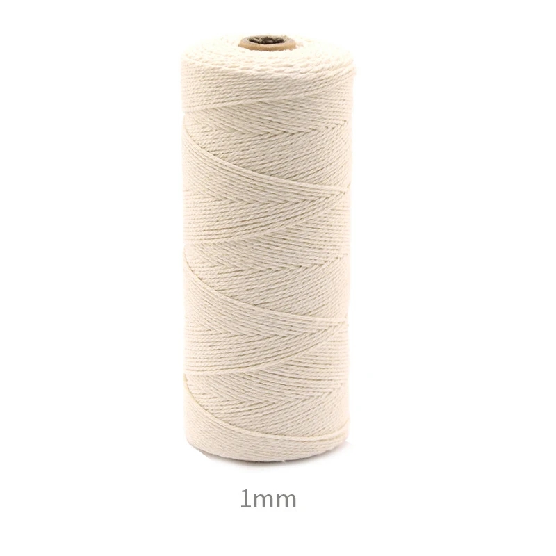 Cordón de macramé de 1/2/3/4/5/6mm, 109/218 yardas, cuerda de macramé de algodón, cordón artesanal para manualidades, perchas de plantas tejidas, Navidad, boda: 3MM / Latón envejecido