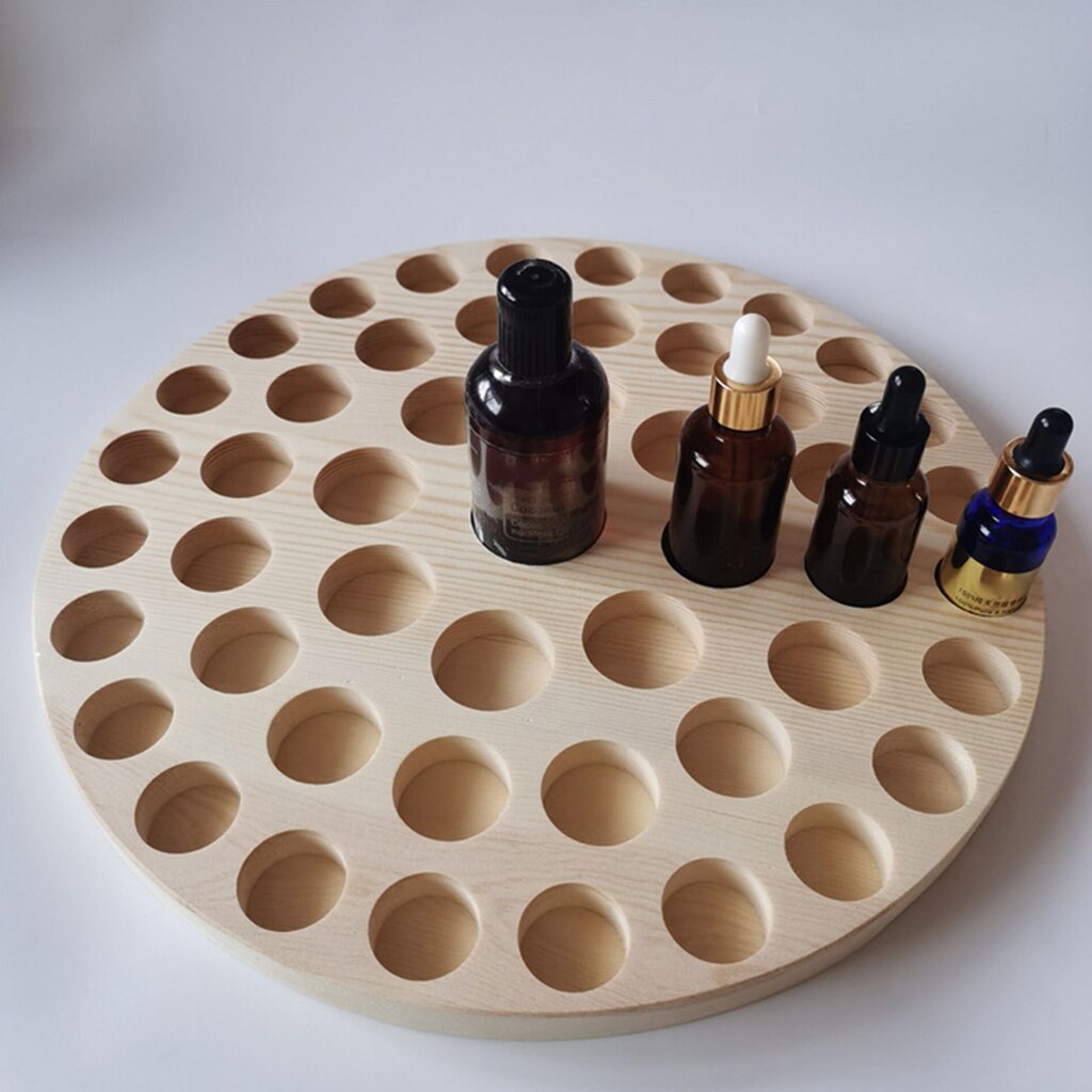 Wood Essential Oil Display Stand Rack Organizer for Display & Storage Perfume Aromatherapy Oils Displaying Rack Shelf