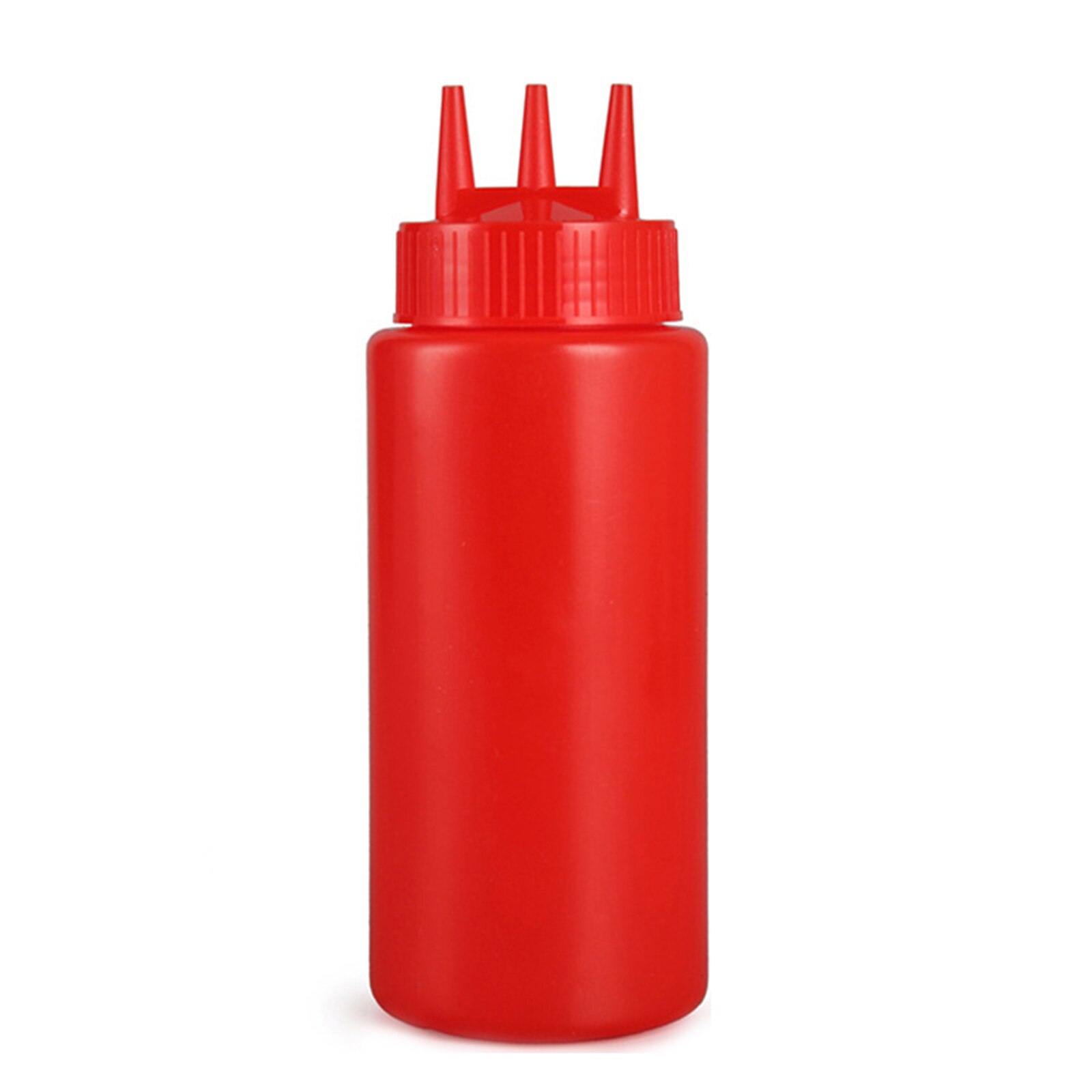360ml klemflaske med 3 huls sauce eddikeolie ketchup sovs cruet krydderier dispenser @ls: Hvid