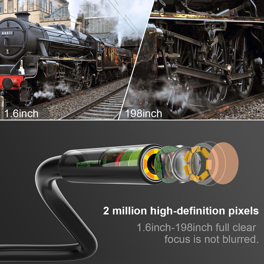 3M/5M/10M 2 Million Handheld Endoscope Inskam129 4.3 Inch LCD Screen 2MP 1080P Industrial Endoscopes with 8 LEDs