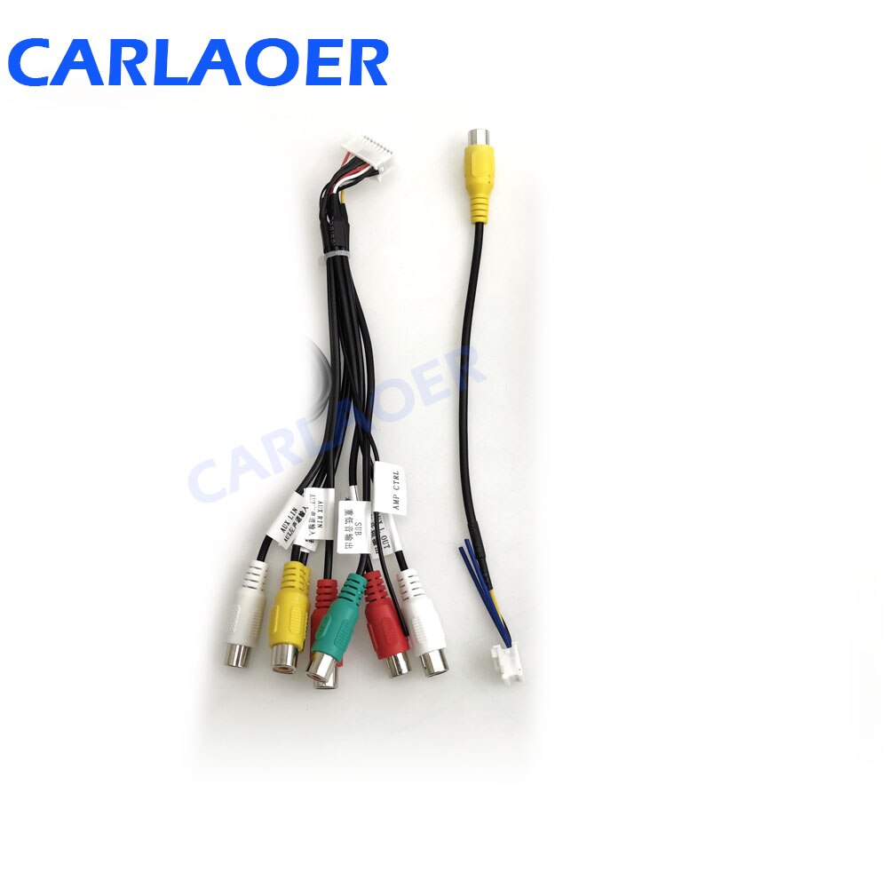 Cable de alimentación de radio Android para coche, Antena GPS, RCA, visión trasera, RCA 2, cable de extensión USB: 4