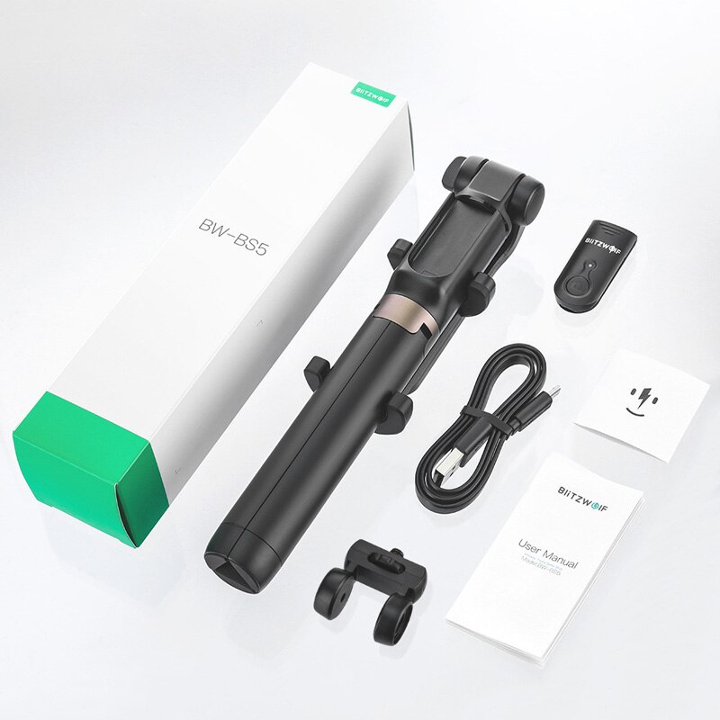 Blitzwolf 3 In 1 Selfie Stok Bluetooth Remote Handheld Statief 810 Mm Uitgebreide Monopod Voor Gopro 1/4 'Sport Camera telefoons Dslr