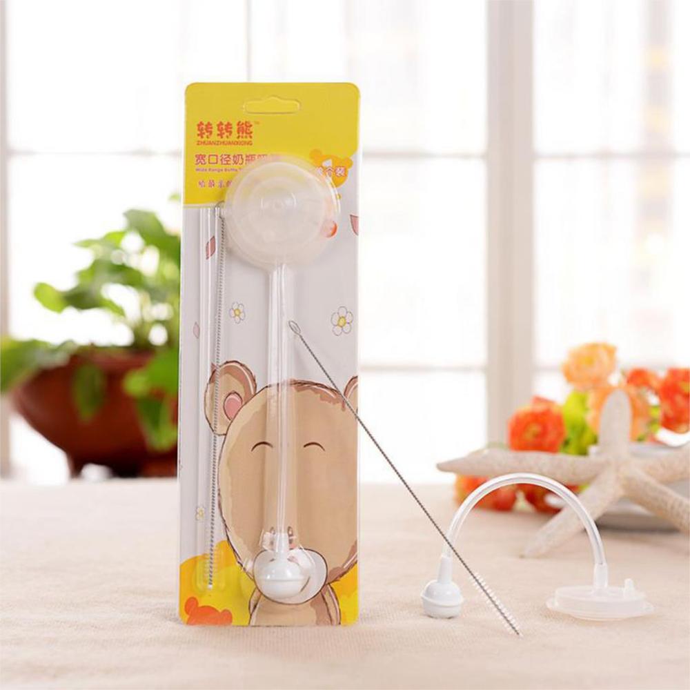 Baby Bottle Straw Replacement Wide Mouth Caliber Baby Feeding Bottle Accessories Products Straw + Bottle Brush Set #10
