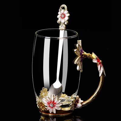 Luksus særlige gennemsigtige krystal skære mønstre glas kop til vand te hjem drikkevarer bryllup: Juhua 350ml