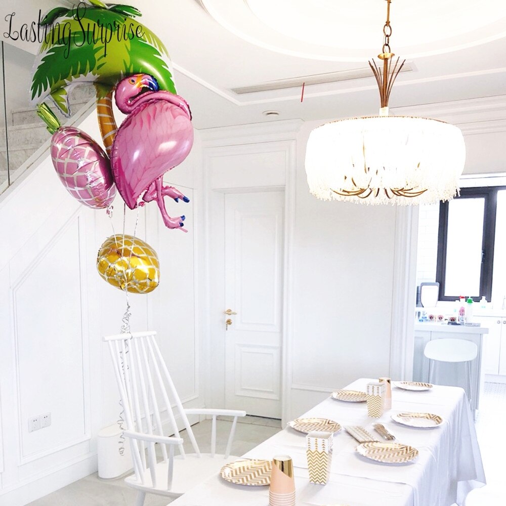 Summer Party Big Balloon Pineapple Flamingos Watermelon Hawaiian Party Decoration Wedding Deco Summer Balloons Kids Birthday