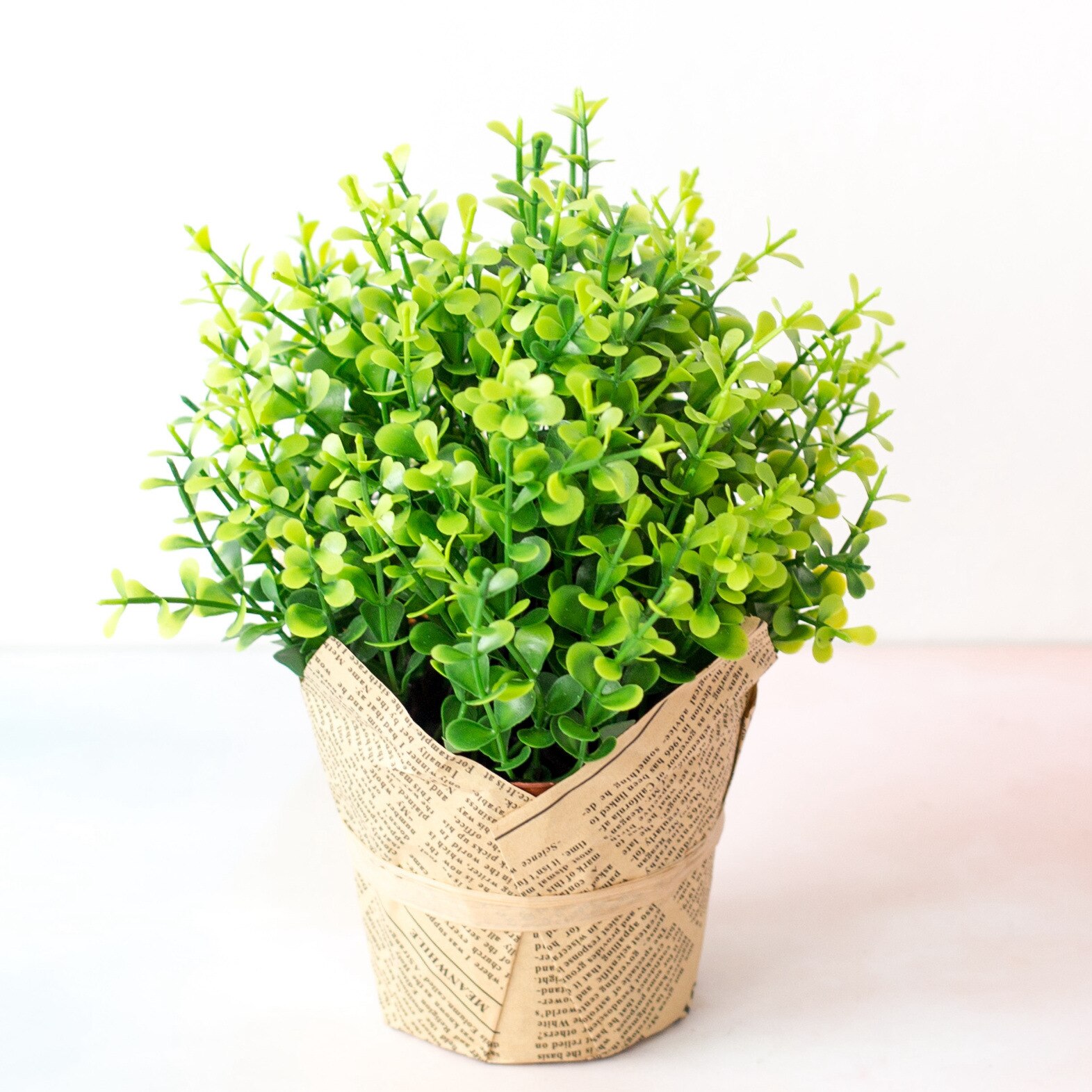 Kunstige grønne planter bonsai simulation plast lille træ potte plante potte ornamenter hjemmebord havedekoration 1 stk.: Xiao youjiali zp