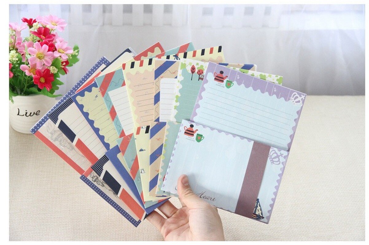 Navy Style 2pc Envelope 4pc Writing Letter Paper Pad Set Korea Mail Retro Office School Stationery Students Lovers Mail