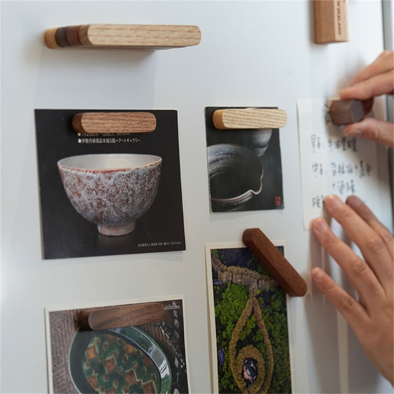 Aimant de réfrigérateur décoratif aimants de réfrigérateur en bois Simple autocollants de Message ornements pour la décoration à